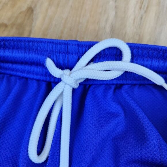 💛Adidas Blue & White ClimaLite Basketball Shorts Medium - Picture 4 of 8